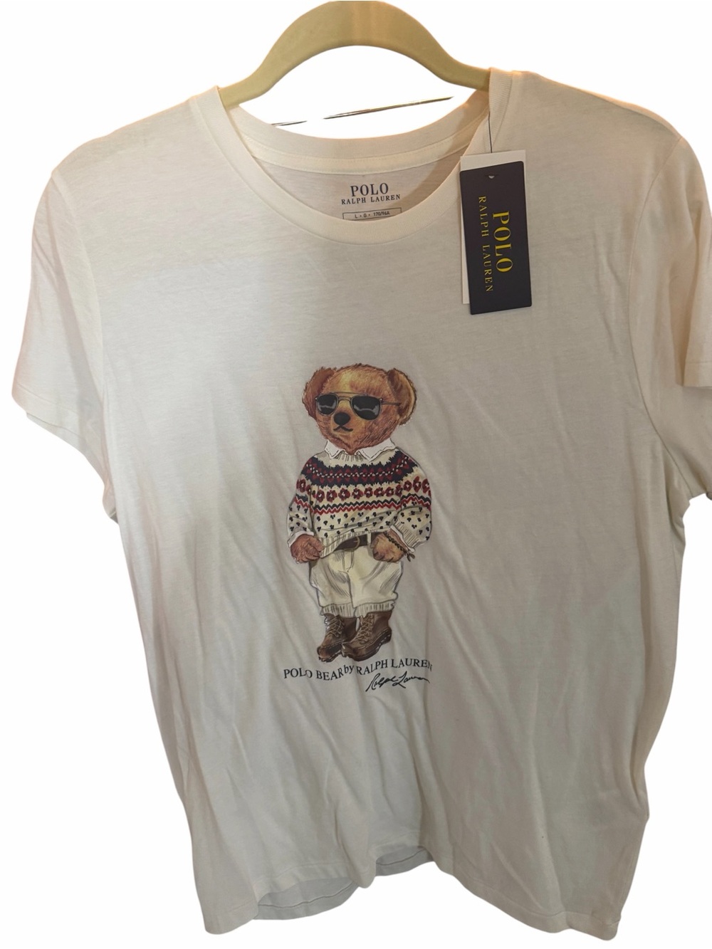 Polo by Ralph Lauren White Short Sleeve Tee with Bear Graphic